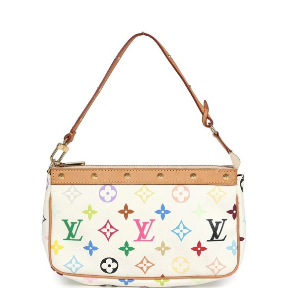 Louis Vuitton Monogram Multicolor Pochette Pouch Bag Accessories Murakami Purse - Picture 1 of 15